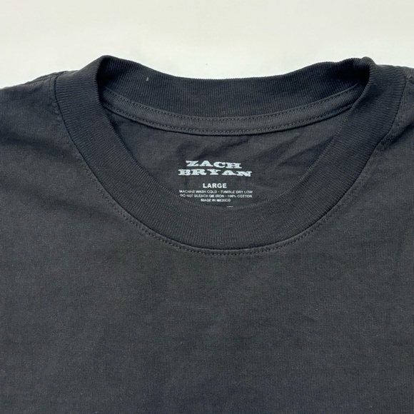 Zach Bryan Men's "Burn Burn Burn" Tour T-Shirt - Black Size Large NWOT - Picture 4 of 9